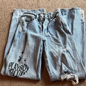 PLAYBOY Light Blue Relaxed womens Jeans